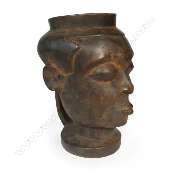 An African libation cup,